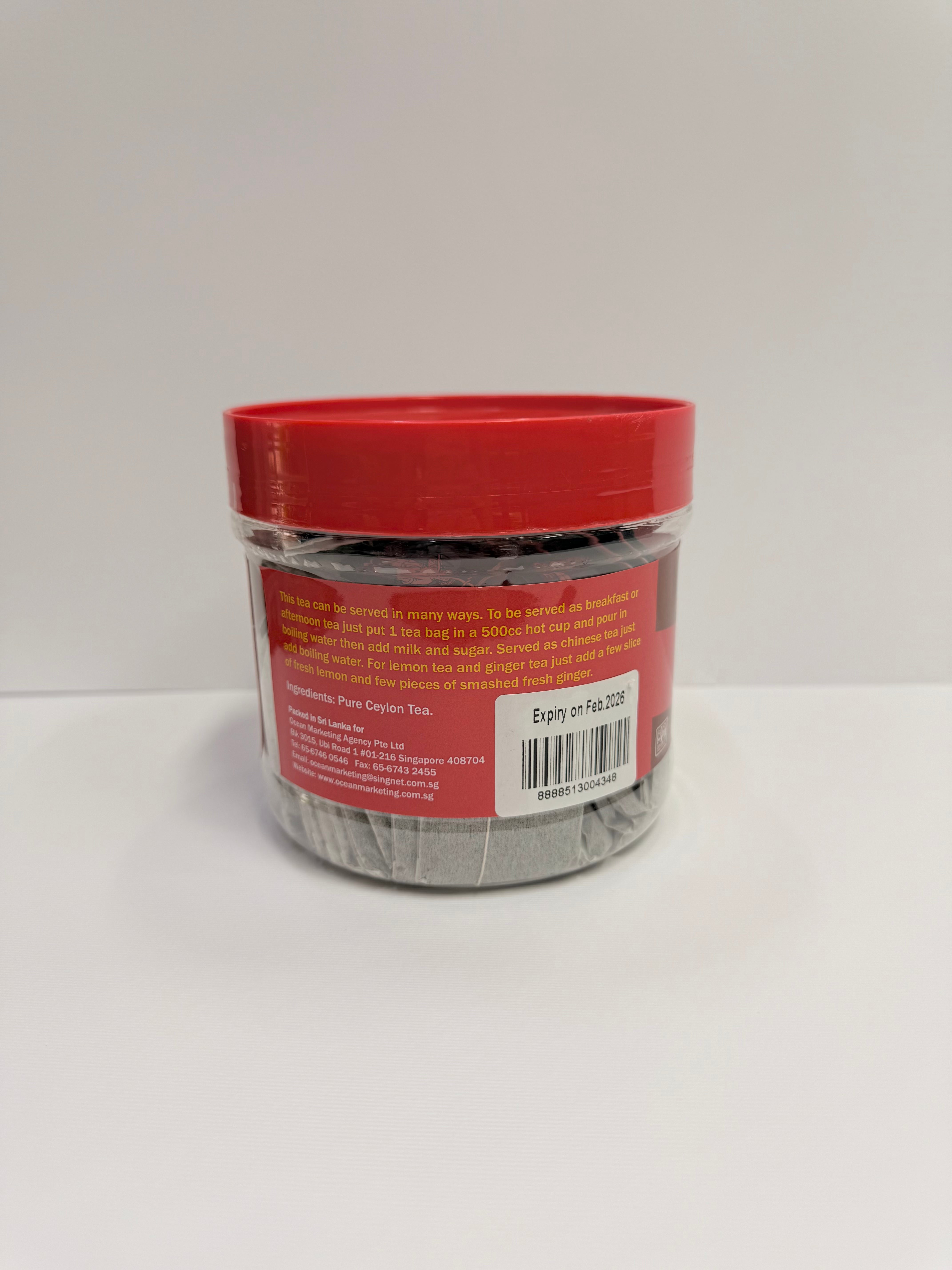 Regular Pure Ceylon Tea Today's MountainMan Tub (50 sachets)