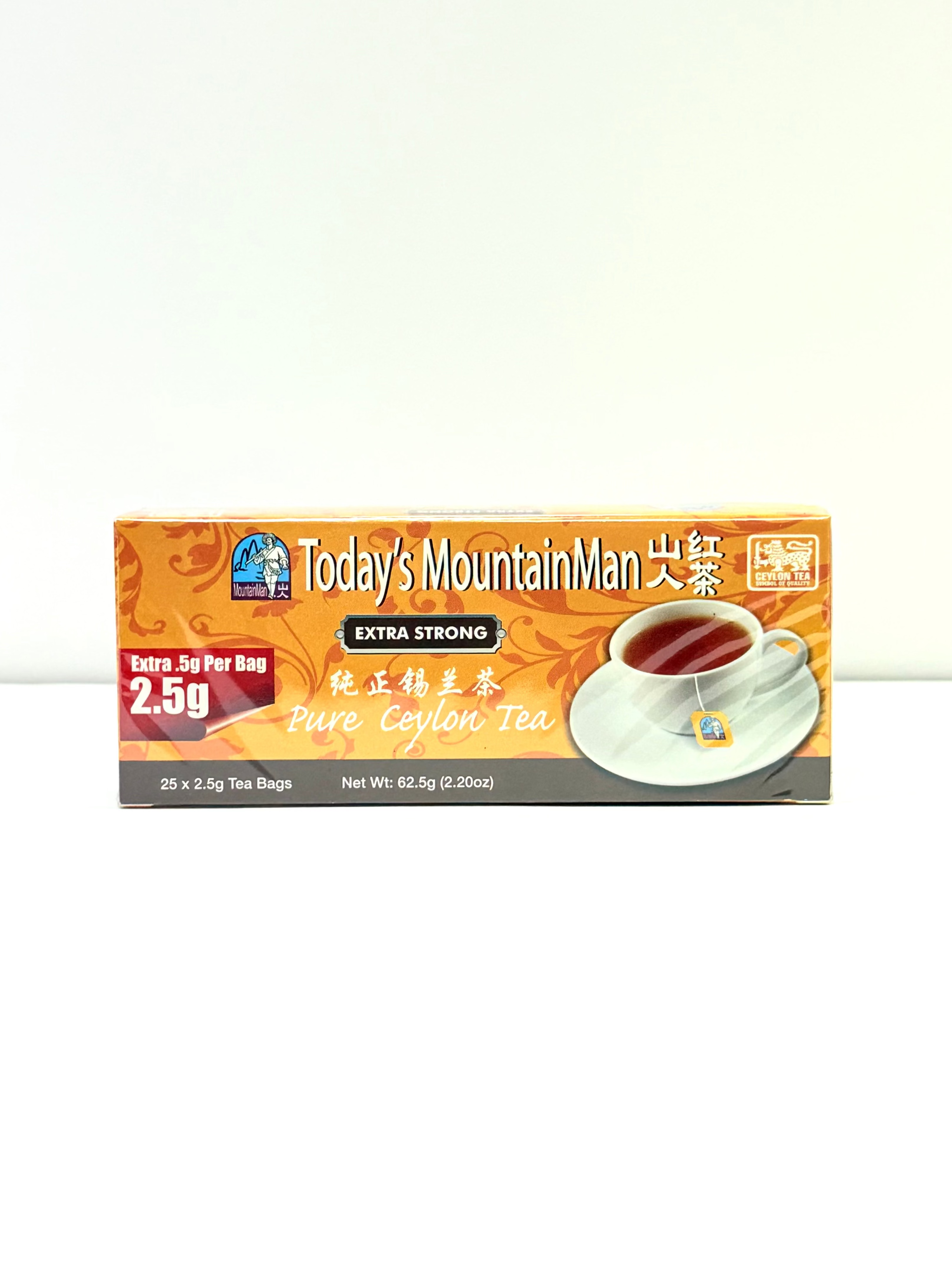 Extra Strong Pure Ceylon Tea Today's MountainMan (25 Sachets)